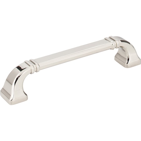 Jeffrey Alexander 128 mm Center-to-Center Polished Nickel Ella Cabinet Pull 165-128NI